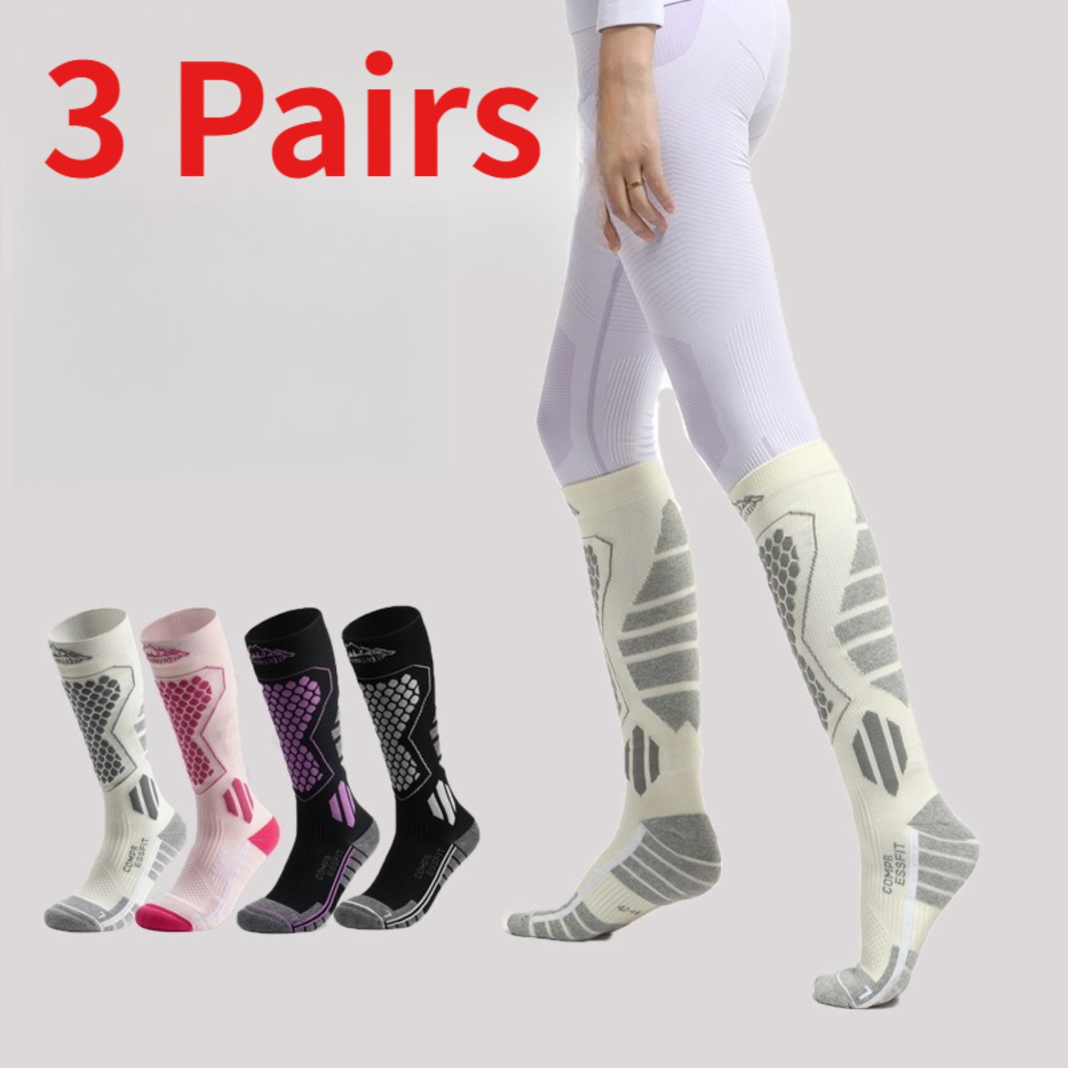 3 Pairs Ski Socks Winter Therm - đánh giá và giá Thermal Sock Winter