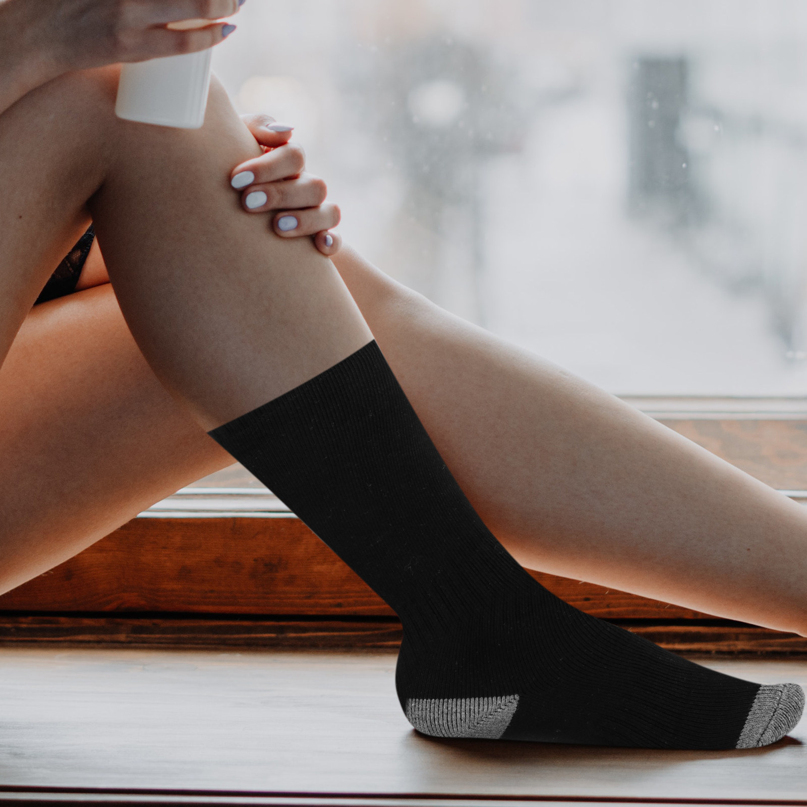 1Set Heated Socks Warm Feet El - đánh giá và giá Thermal Sock Winter