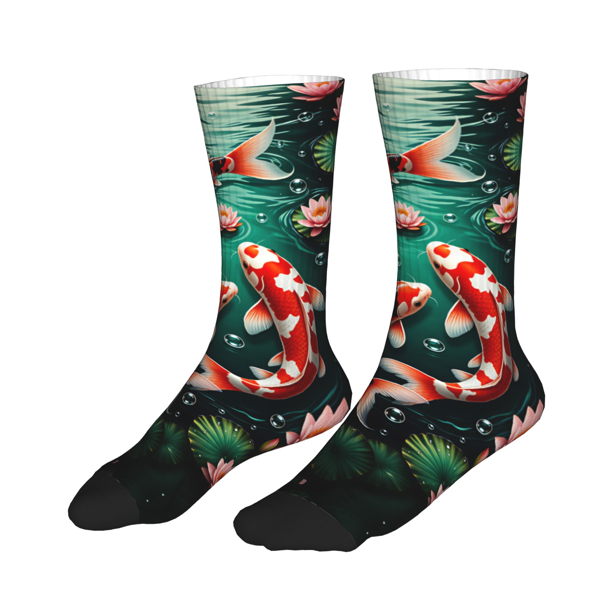 Three Koi Lotus Dark Pond Feng - đánh giá và giá Dress Sock Men