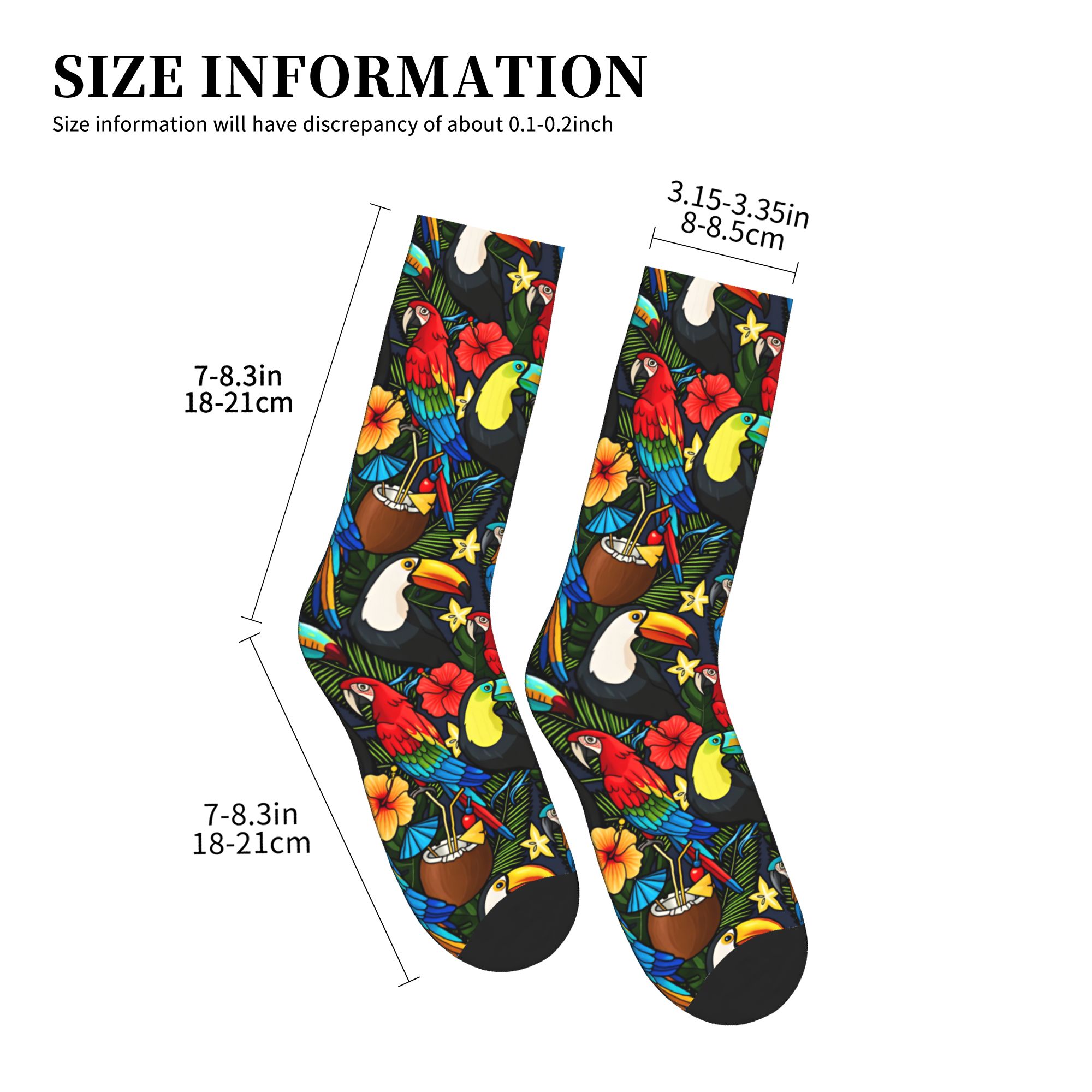 Tropical Macaw Toucan Fruit Fl - đánh giá và giá Dress Sock Men
